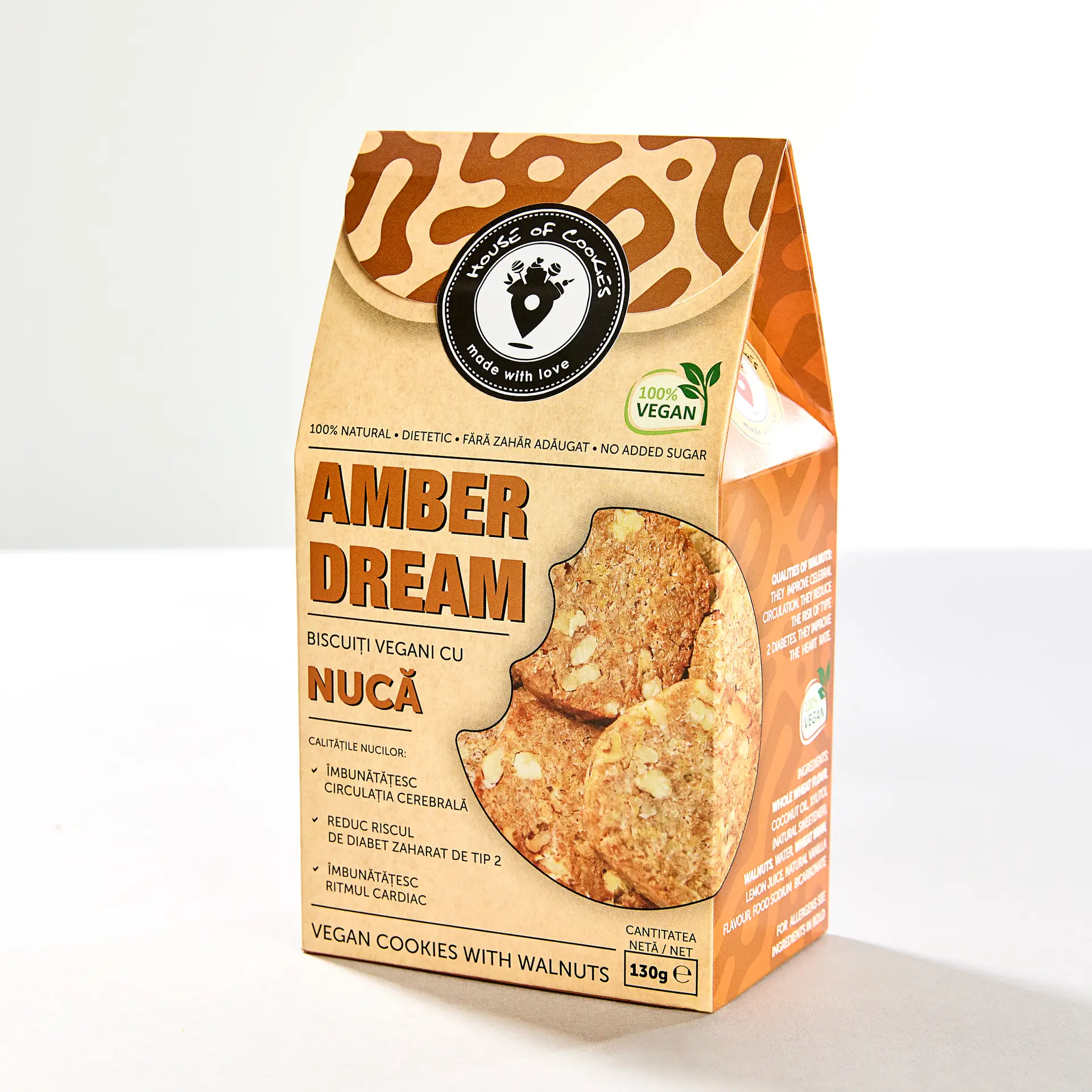 "Amber Dream" – biscuiți fără zahăr cu nucă - imagine 2